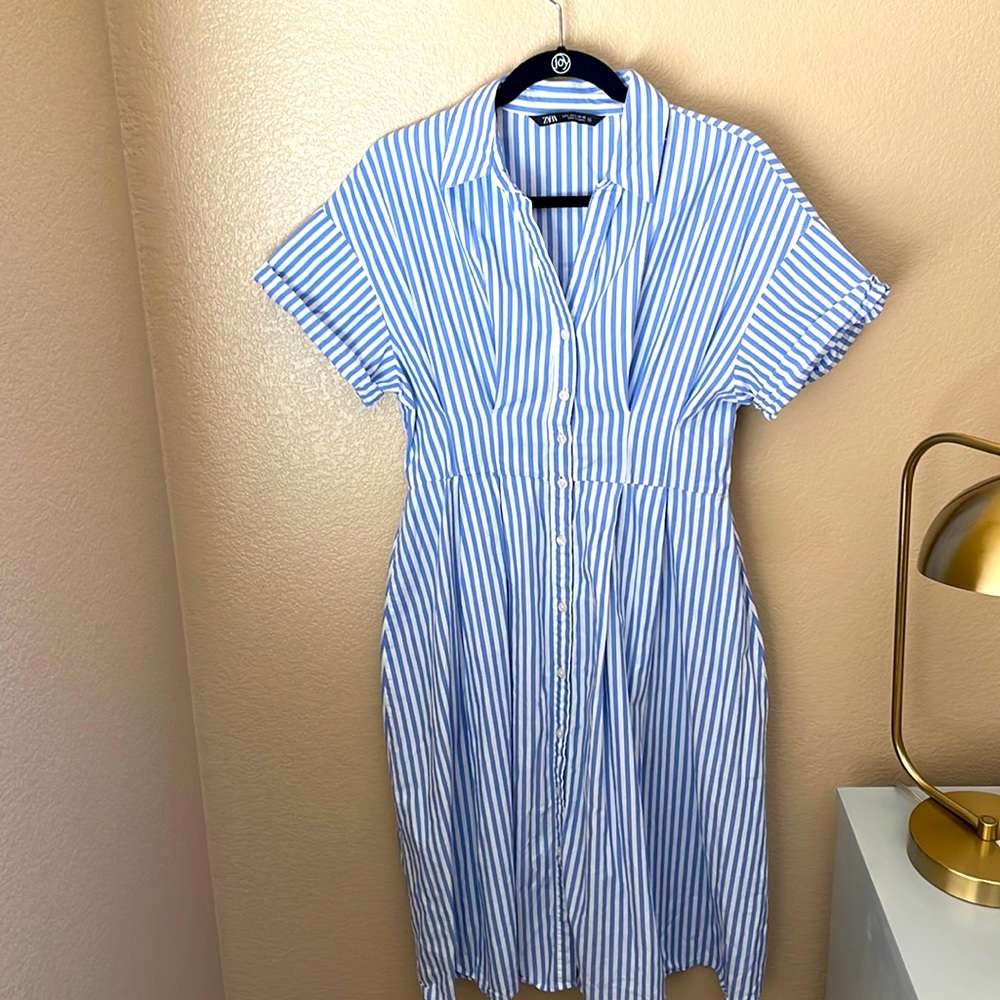 ZARA pinstripe Dress size Large